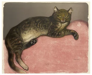 Der Winter, Katze auf einem Kissen, 1909